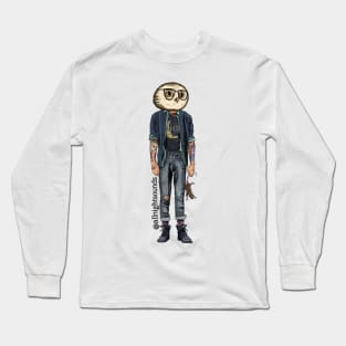 All Night Sounds Owl Man Long Sleeve T-Shirt